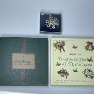 Longaberger Lot Of Pewter Christmas Ornaments